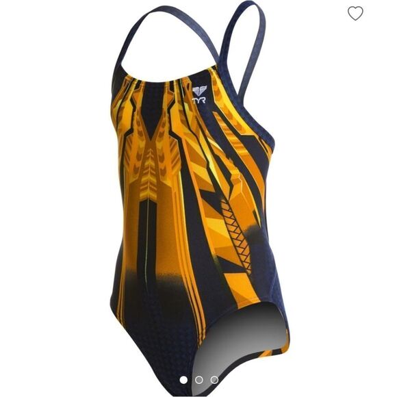 TYR Bravos Youth Diamondfit One Piece Swimsuit - Picture 11 of 12